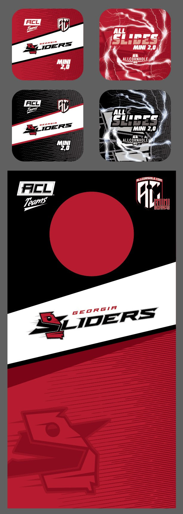 ACL Teams mini Cornhole Board Set - Georgia Sliders
